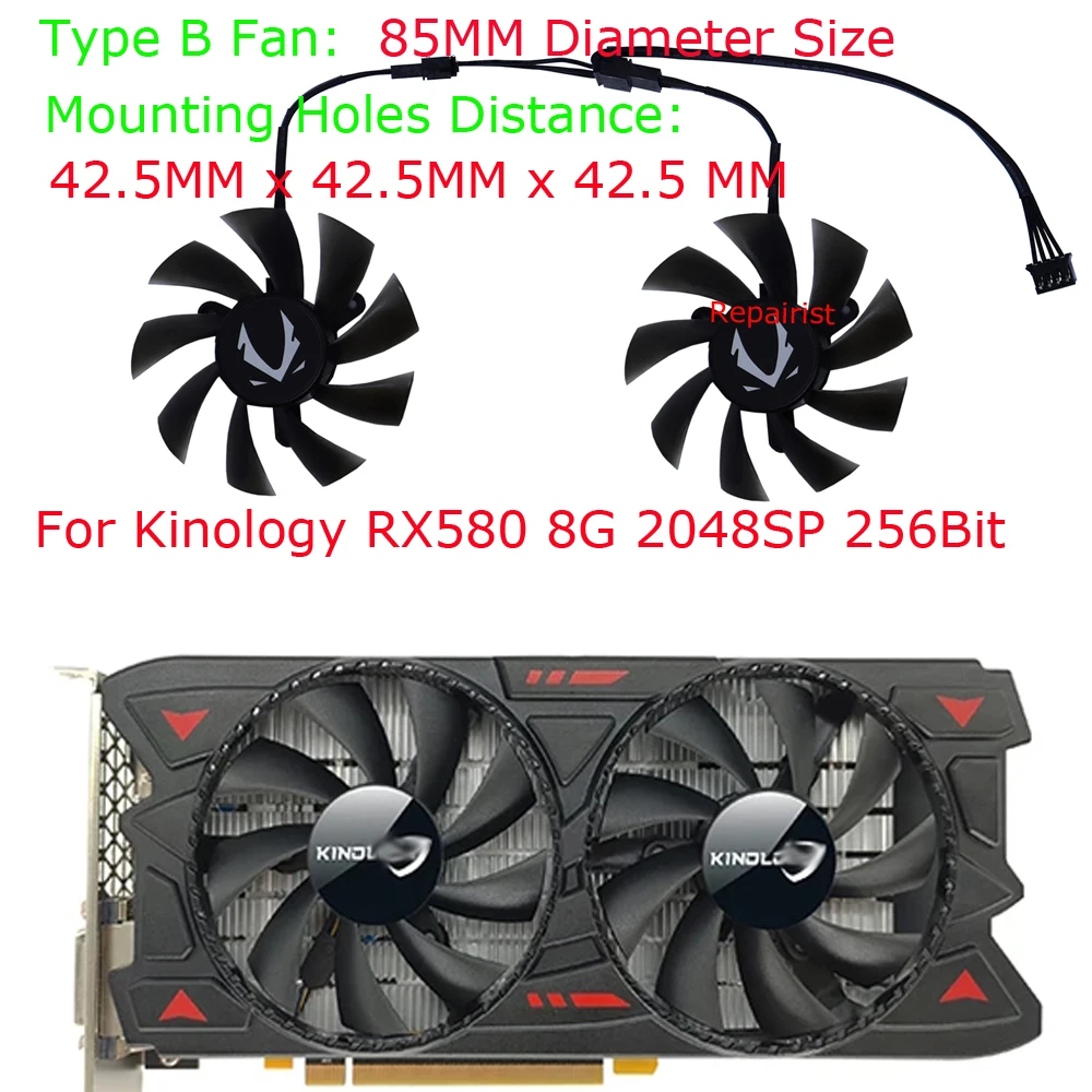 2ชิ้น/เซ็ตตัวทำความเย็นกราฟิก  - Rx 580 8Gb 2048Sp Gpu บทวิจารณ์และราคา